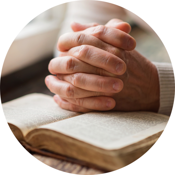 A foggy hillside with Cross in Pecos, New Mexico